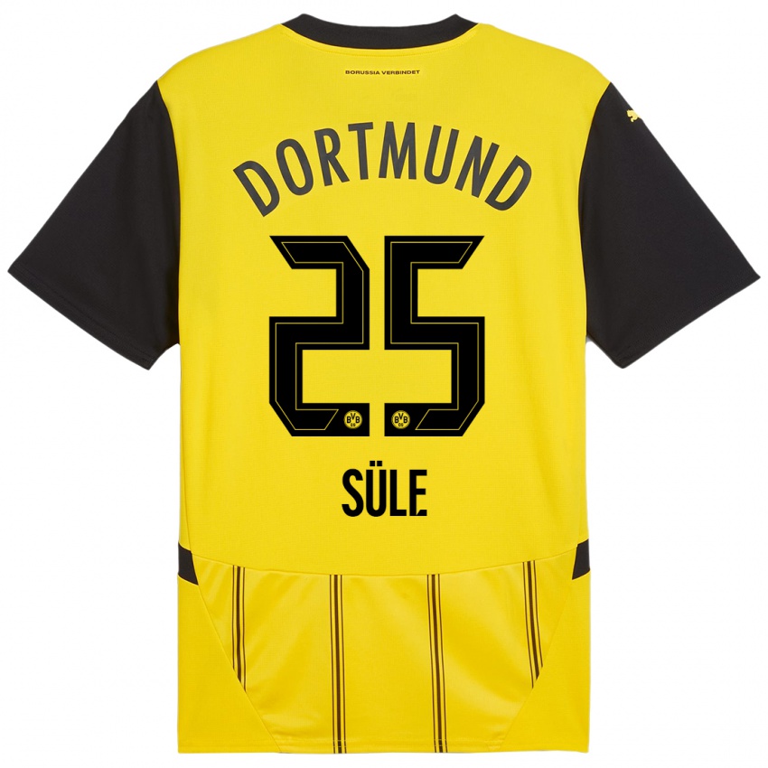 Enfant Maillot Niklas Sule #25 Jaune Noir Tenues Domicile 2024/25 T-Shirt Suisse