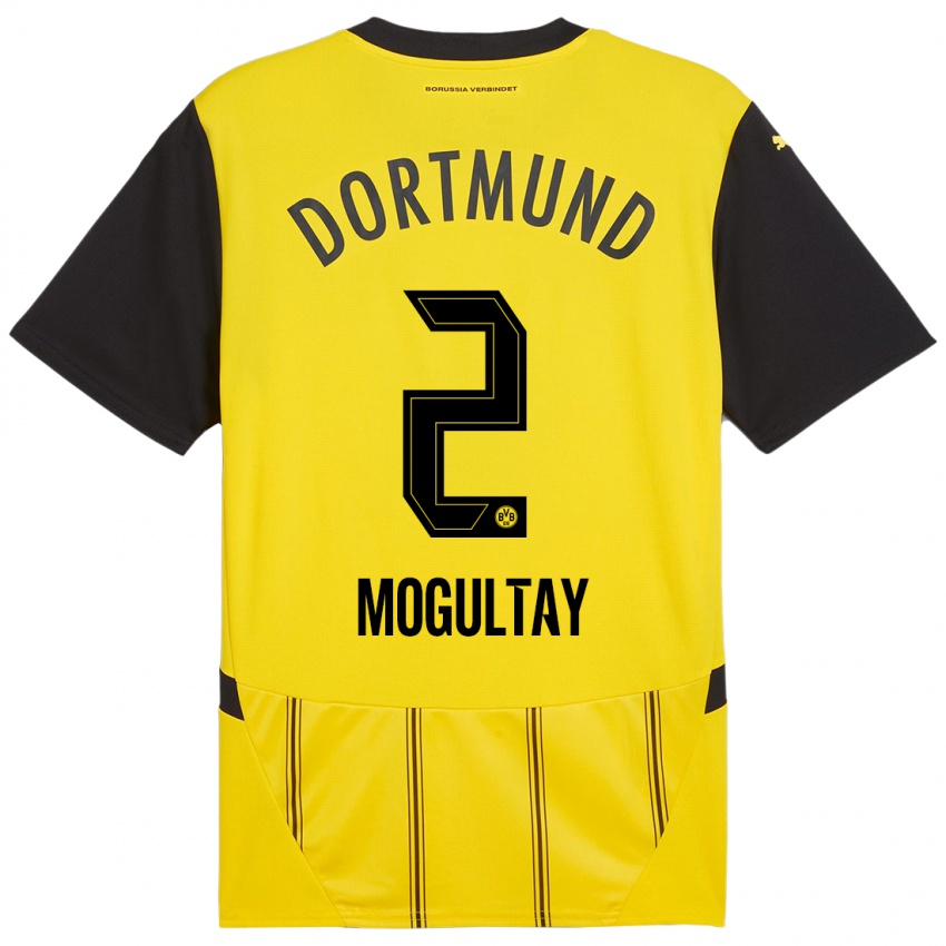 Enfant Maillot Baran Mogultay #2 Jaune Noir Tenues Domicile 2024/25 T-Shirt Suisse