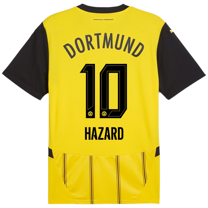 Enfant Maillot Thorgan Hazard #10 Jaune Noir Tenues Domicile 2024/25 T-Shirt Suisse