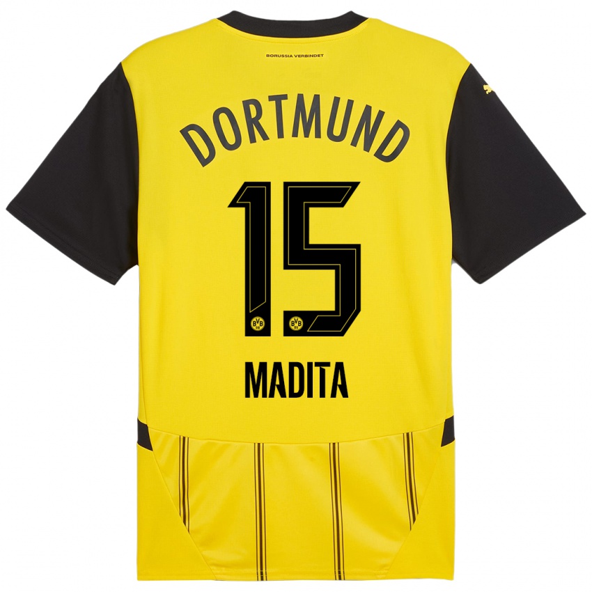 Enfant Maillot Kohorst Madita #15 Jaune Noir Tenues Domicile 2024/25 T-Shirt Suisse