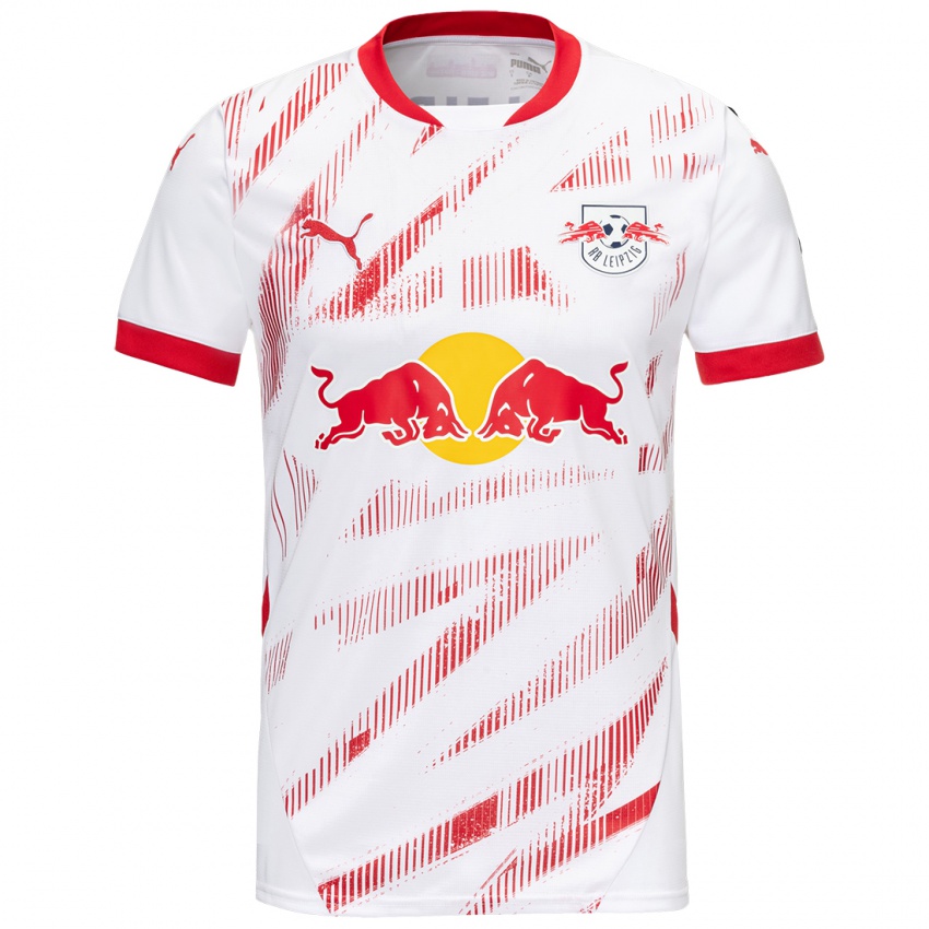 Kinder Benjamin Henrichs #39 Weiß Rot Heimtrikot Trikot 2024/25 T-Shirt Schweiz