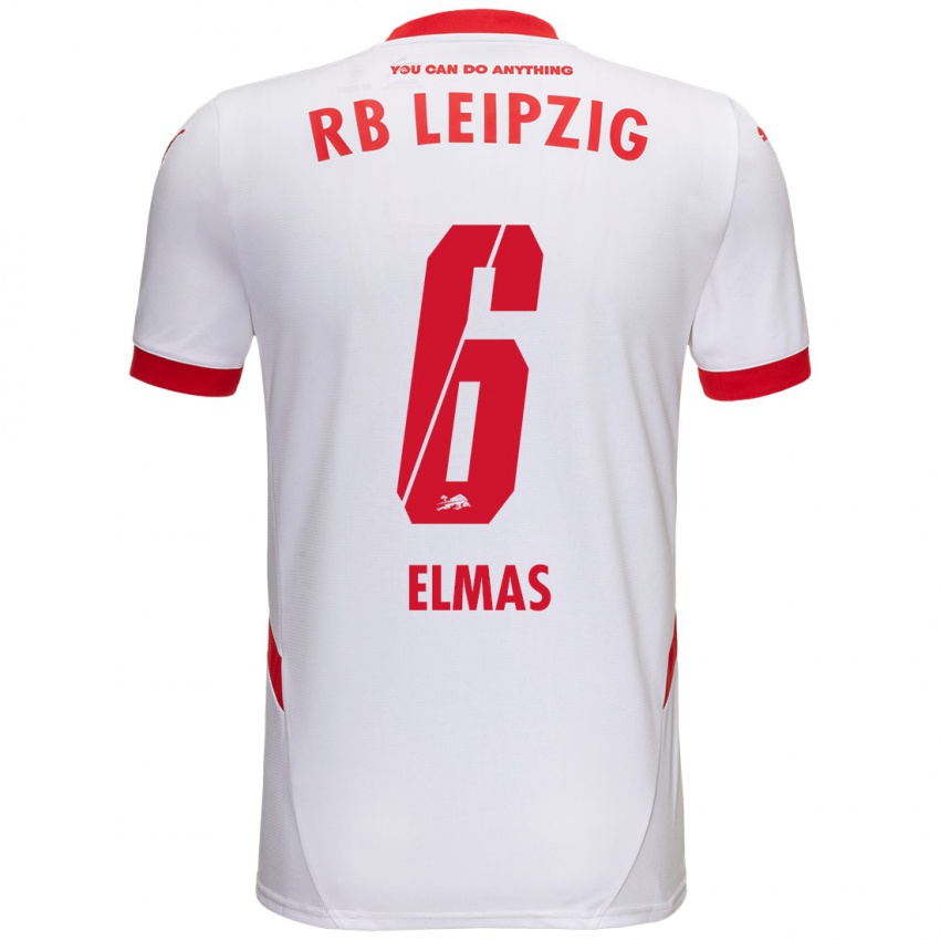 Kinder Eljif Elmas #6 Weiß Rot Heimtrikot Trikot 2024/25 T-Shirt Schweiz