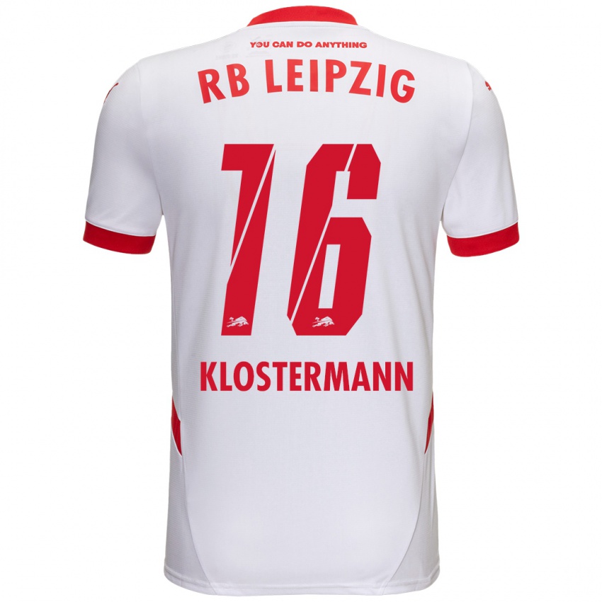 Kinder Lukas Klostermann #16 Weiß Rot Heimtrikot Trikot 2024/25 T-Shirt Schweiz