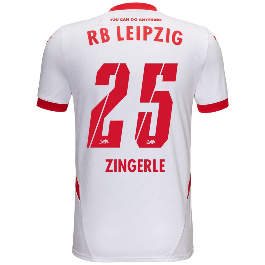 Kinder Leopold Zingerle #25 Weiß Rot Heimtrikot Trikot 2024/25 T-Shirt Schweiz