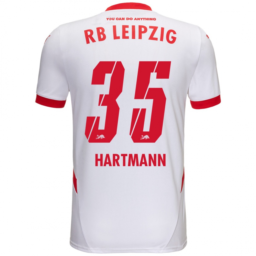 Kinder Fabrice Hartmann #35 Weiß Rot Heimtrikot Trikot 2024/25 T-Shirt Schweiz