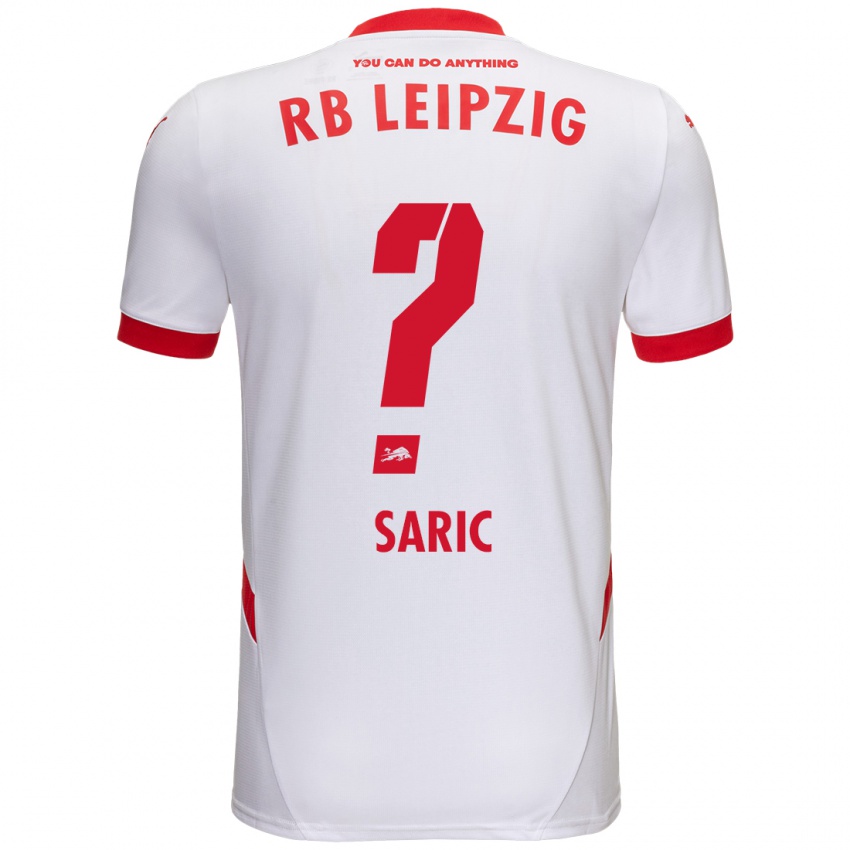 Kinder Lucio Saric #0 Weiß Rot Heimtrikot Trikot 2024/25 T-Shirt Schweiz