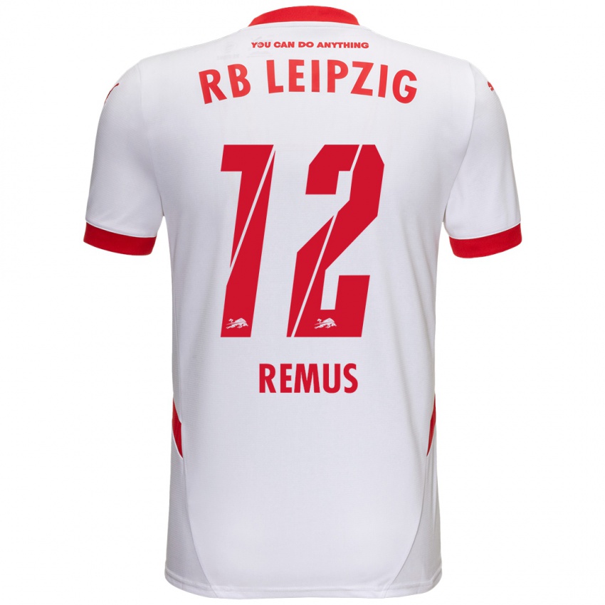 Kinder Niklas Remus #12 Weiß Rot Heimtrikot Trikot 2024/25 T-Shirt Schweiz