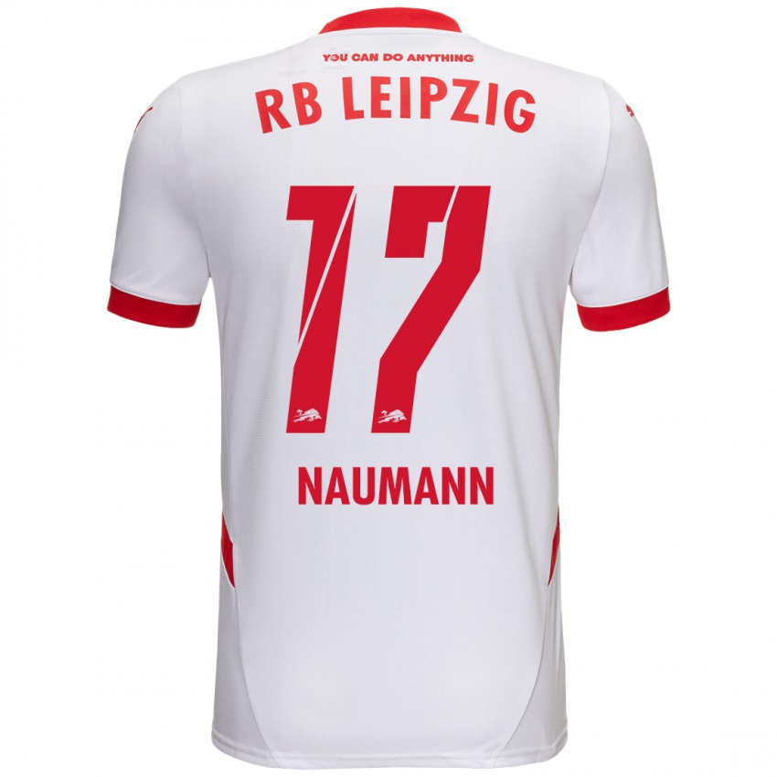 Kinder Carlos Naumann #17 Weiß Rot Heimtrikot Trikot 2024/25 T-Shirt Schweiz