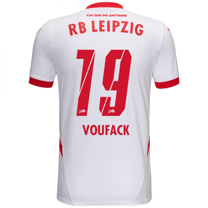 Kinder Lionel Voufack #19 Weiß Rot Heimtrikot Trikot 2024/25 T-Shirt Schweiz