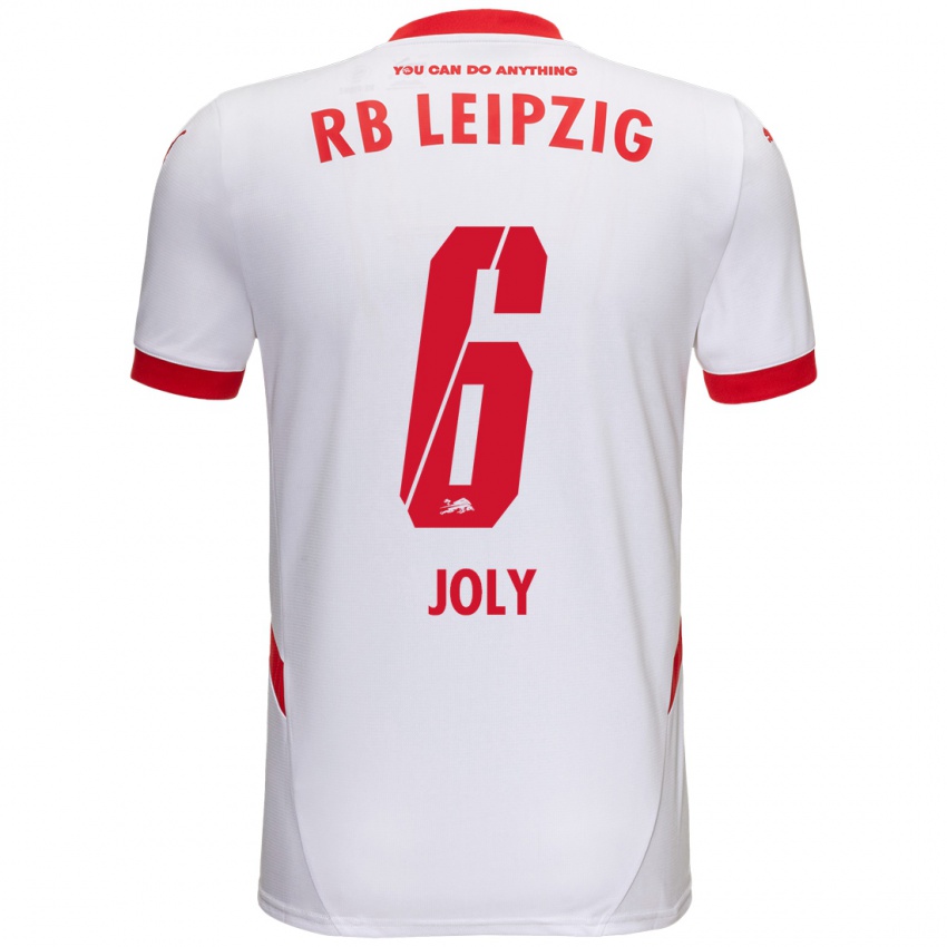 Kinder Lou-Ann Joly #6 Weiß Rot Heimtrikot Trikot 2024/25 T-Shirt Schweiz