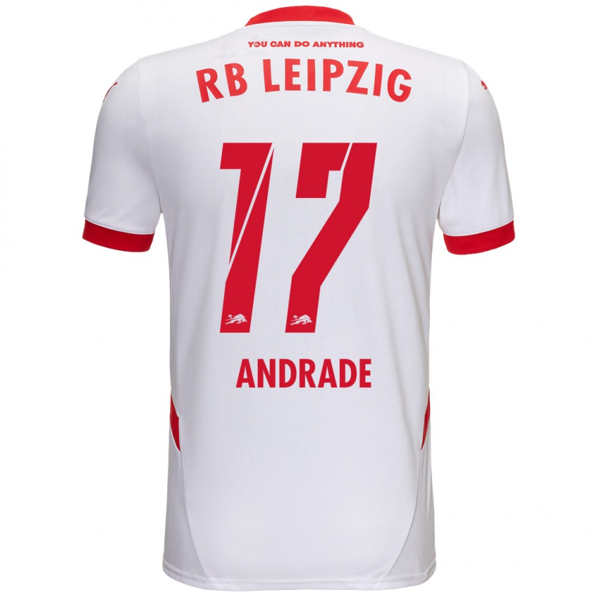 Kinder Lydia Andrade #17 Weiß Rot Heimtrikot Trikot 2024/25 T-Shirt Schweiz