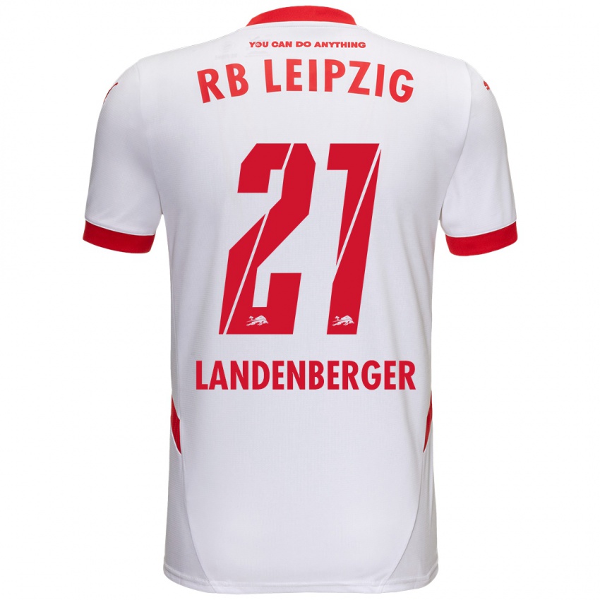 Kinder Julia Landenberger #21 Weiß Rot Heimtrikot Trikot 2024/25 T-Shirt Schweiz