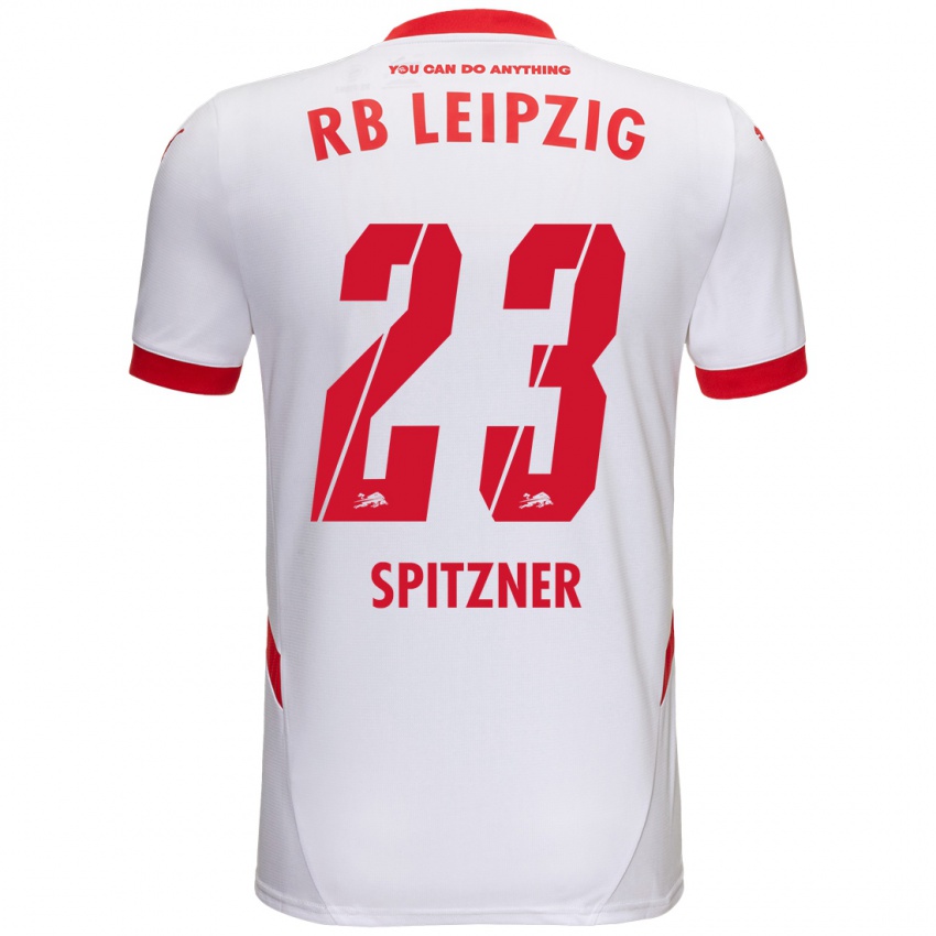 Kinder Kyra Spitzner #23 Weiß Rot Heimtrikot Trikot 2024/25 T-Shirt Schweiz