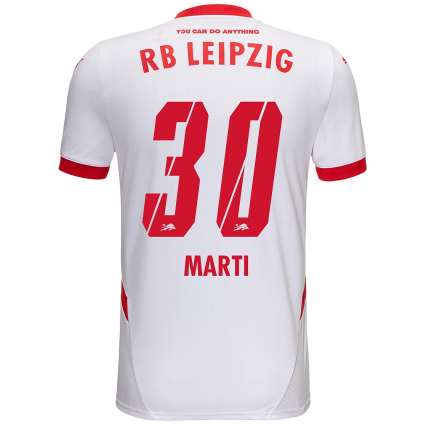 Kinder Lara Marti #30 Weiß Rot Heimtrikot Trikot 2024/25 T-Shirt Schweiz