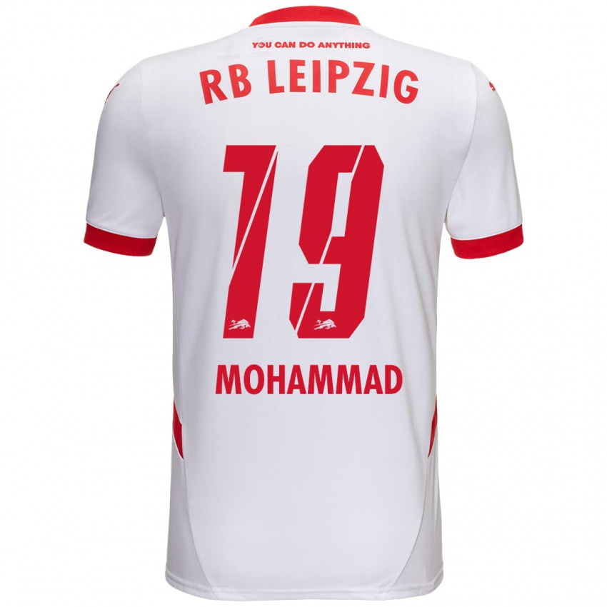 Kinder Sammy Mohammad #19 Weiß Rot Heimtrikot Trikot 2024/25 T-Shirt Schweiz