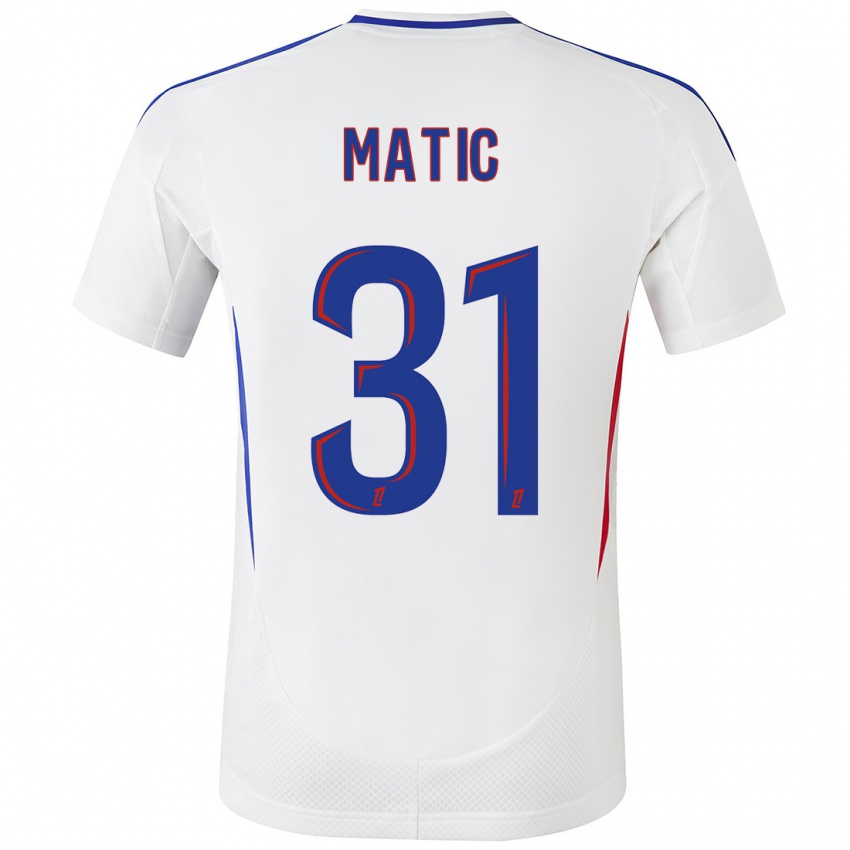 Kinder Nemanja Matic #31 Weiß Blau Heimtrikot Trikot 2024/25 T-Shirt Schweiz