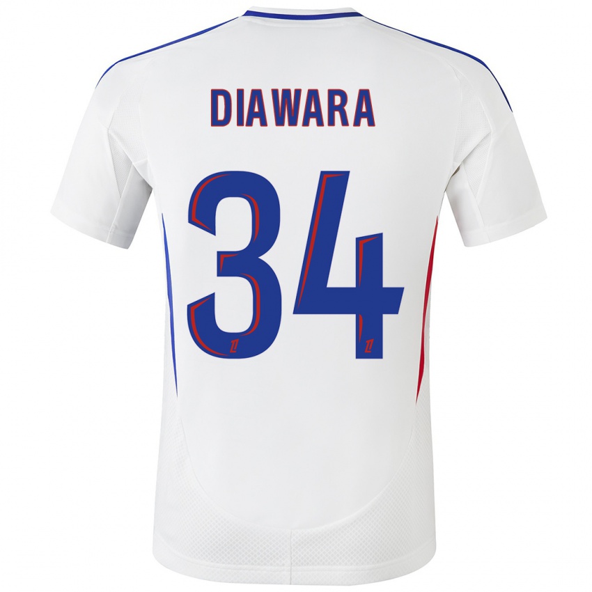 Kinder Mahamadou Diawara #34 Weiß Blau Heimtrikot Trikot 2024/25 T-Shirt Schweiz