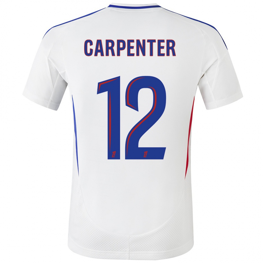 Kinder Ellie Carpenter #12 Weiß Blau Heimtrikot Trikot 2024/25 T-Shirt Schweiz