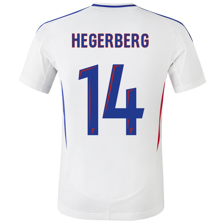 Kinder Ada Hegerberg #14 Weiß Blau Heimtrikot Trikot 2024/25 T-Shirt Schweiz