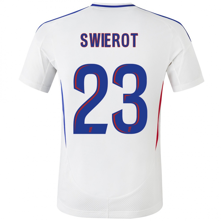 Kinder Julie Swierot #23 Weiß Blau Heimtrikot Trikot 2024/25 T-Shirt Schweiz