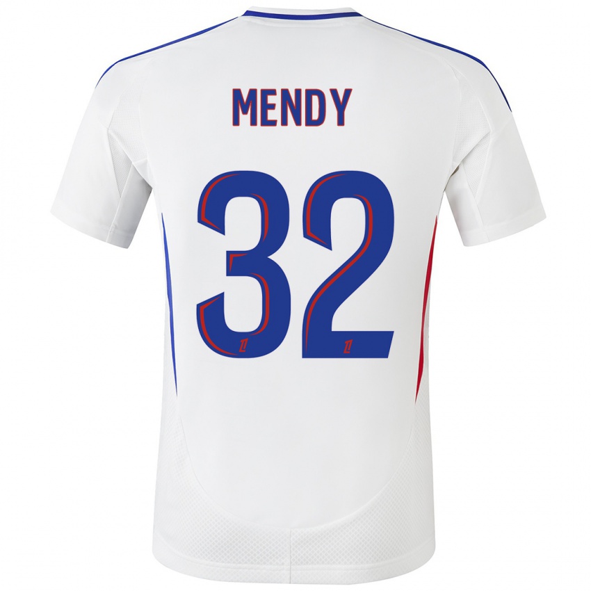 Kinder Maeline Mendy #32 Weiß Blau Heimtrikot Trikot 2024/25 T-Shirt Schweiz