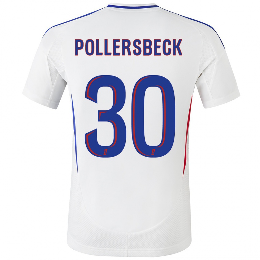 Kinder Julian Pollersbeck #30 Weiß Blau Heimtrikot Trikot 2024/25 T-Shirt Schweiz