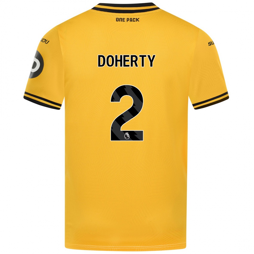 Kinder Matt Doherty #2 Gelb Heimtrikot Trikot 2024/25 T-Shirt Schweiz