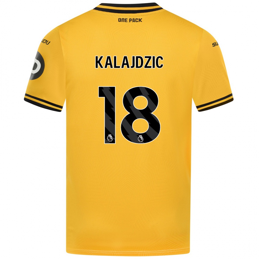 Kinder Sasa Kalajdzic #18 Gelb Heimtrikot Trikot 2024/25 T-Shirt Schweiz