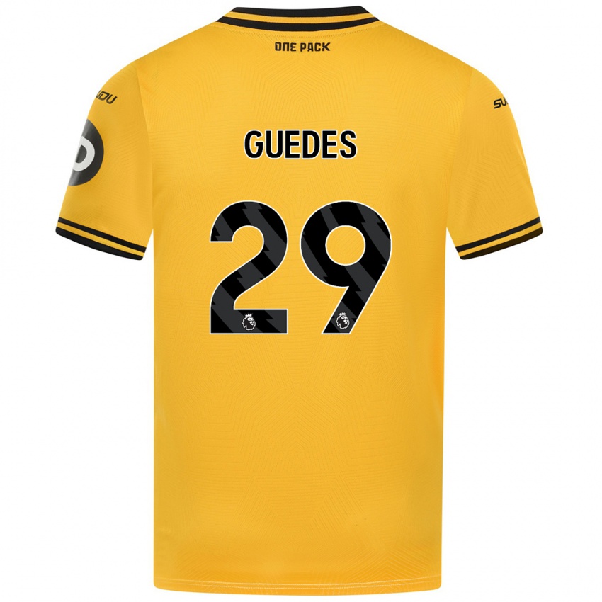 Kinder Goncalo Guedes #29 Gelb Heimtrikot Trikot 2024/25 T-Shirt Schweiz