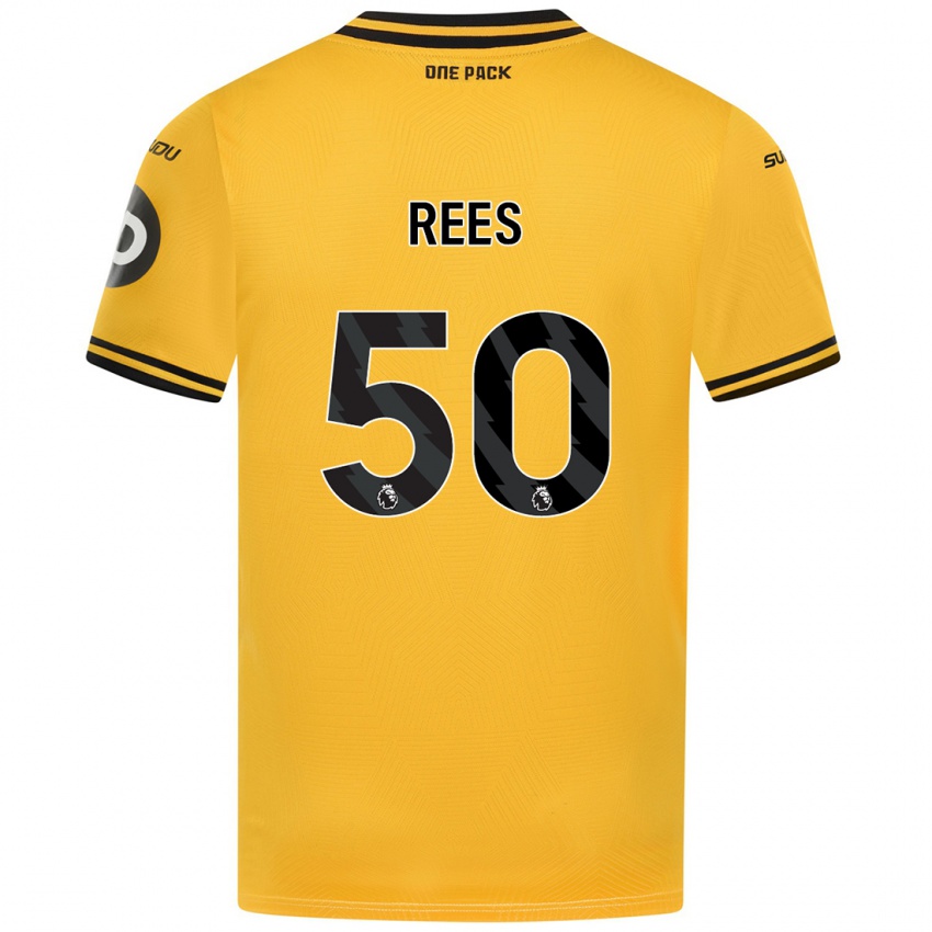 Enfant Maillot Mason Rees #50 Jaune Tenues Domicile 2024/25 T-Shirt Suisse