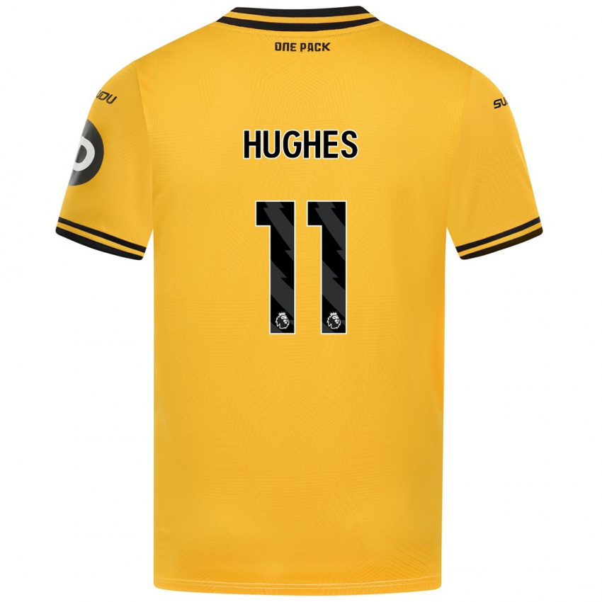 Kinder Amber Hughes #11 Gelb Heimtrikot Trikot 2024/25 T-Shirt Schweiz