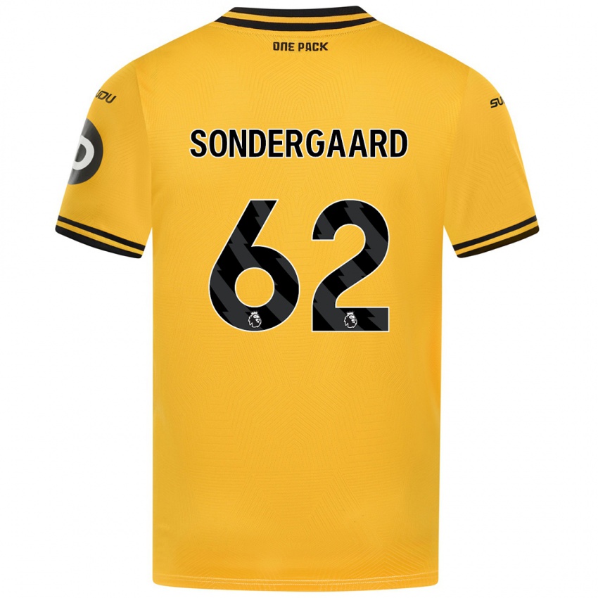 Enfant Maillot Andreas Sondergaard #62 Jaune Tenues Domicile 2024/25 T-Shirt Suisse