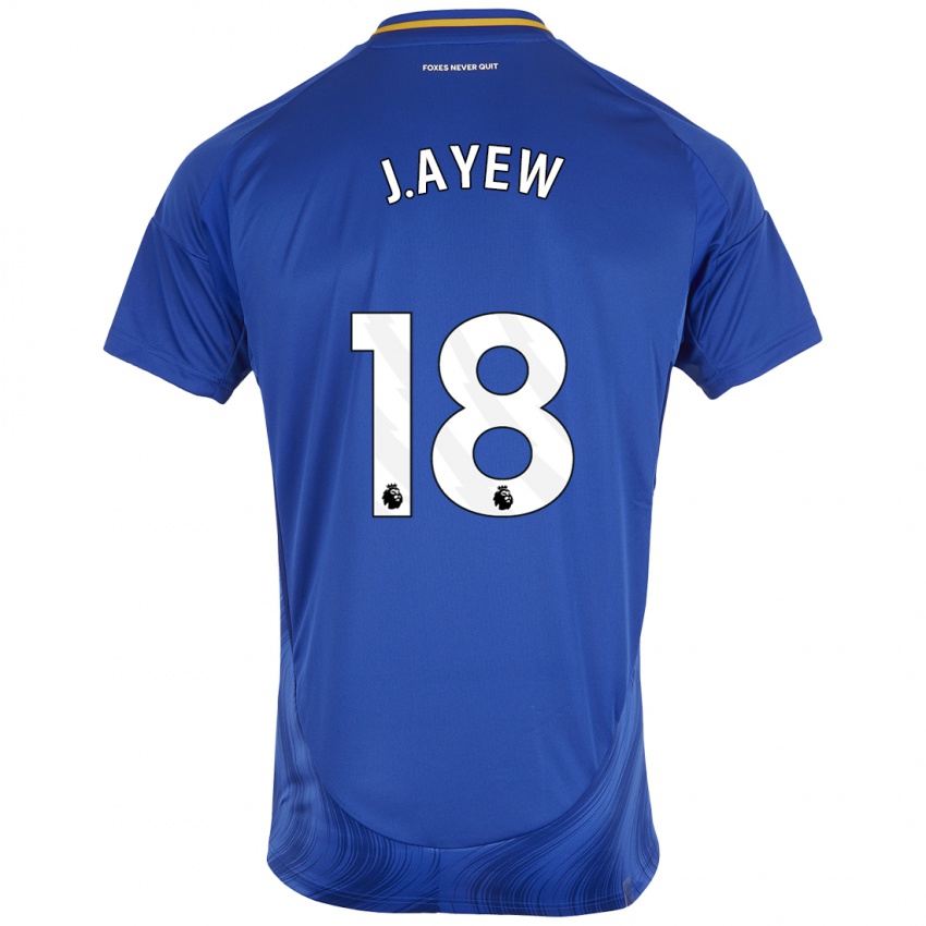 Enfant Maillot Ayew #18 Bleu Blanc Tenues Domicile 2024/25 T-Shirt Suisse