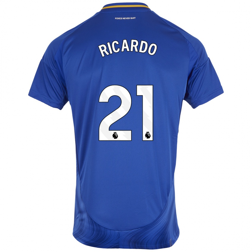 Kinder Ricardo Pereira #21 Blau Weiß Heimtrikot Trikot 2024/25 T-Shirt Schweiz