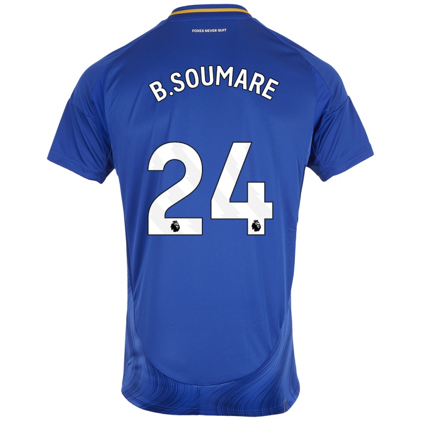 Enfant Maillot Boubakary Soumaré #24 Bleu Blanc Tenues Domicile 2024/25 T-Shirt Suisse