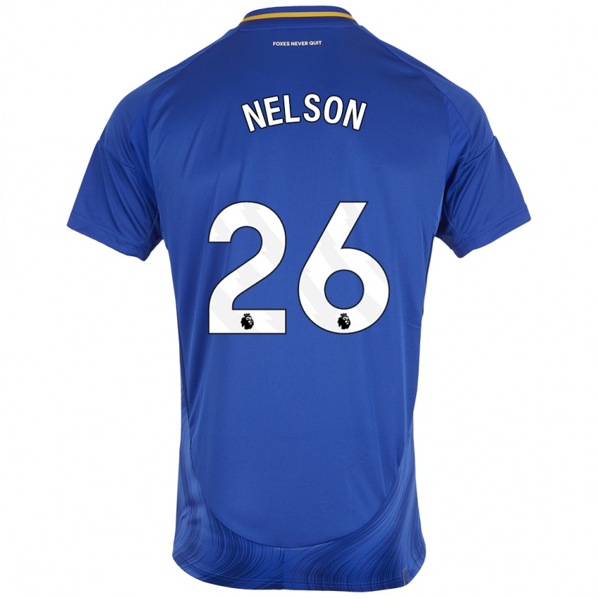 Enfant Maillot Ben Nelson #26 Bleu Blanc Tenues Domicile 2024/25 T-Shirt Suisse