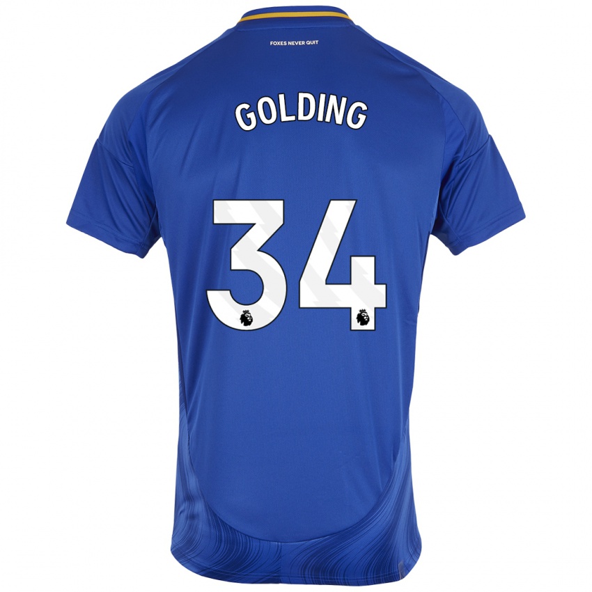 Kinder Michael Golding #34 Blau Weiß Heimtrikot Trikot 2024/25 T-Shirt Schweiz