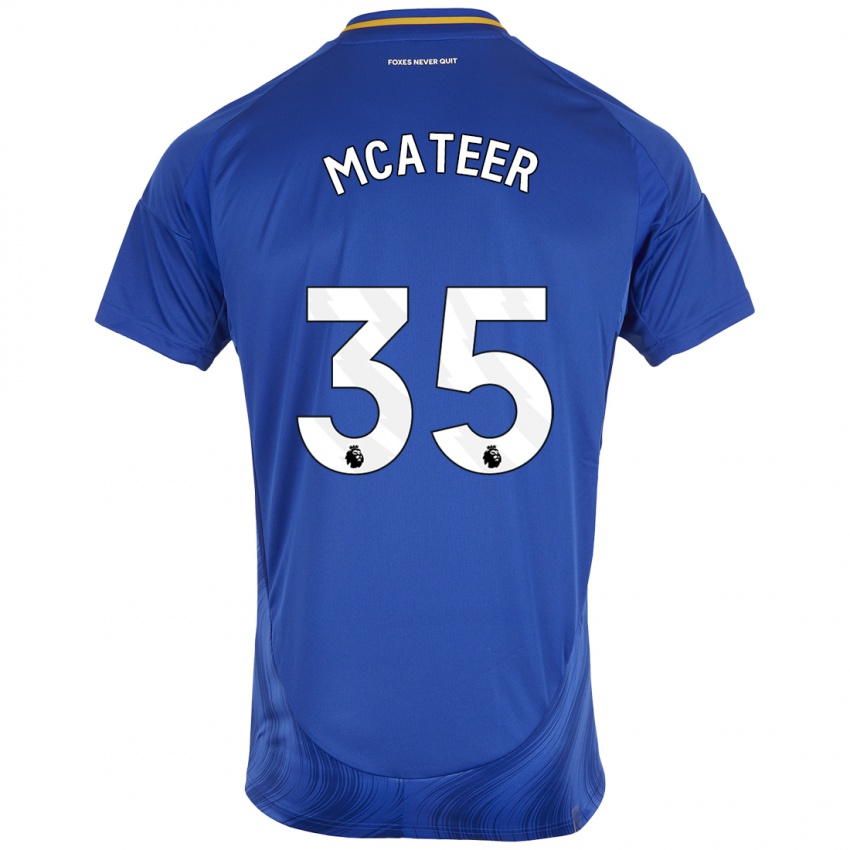 Kinder Kasey Mcateer #35 Blau Weiß Heimtrikot Trikot 2024/25 T-Shirt Schweiz