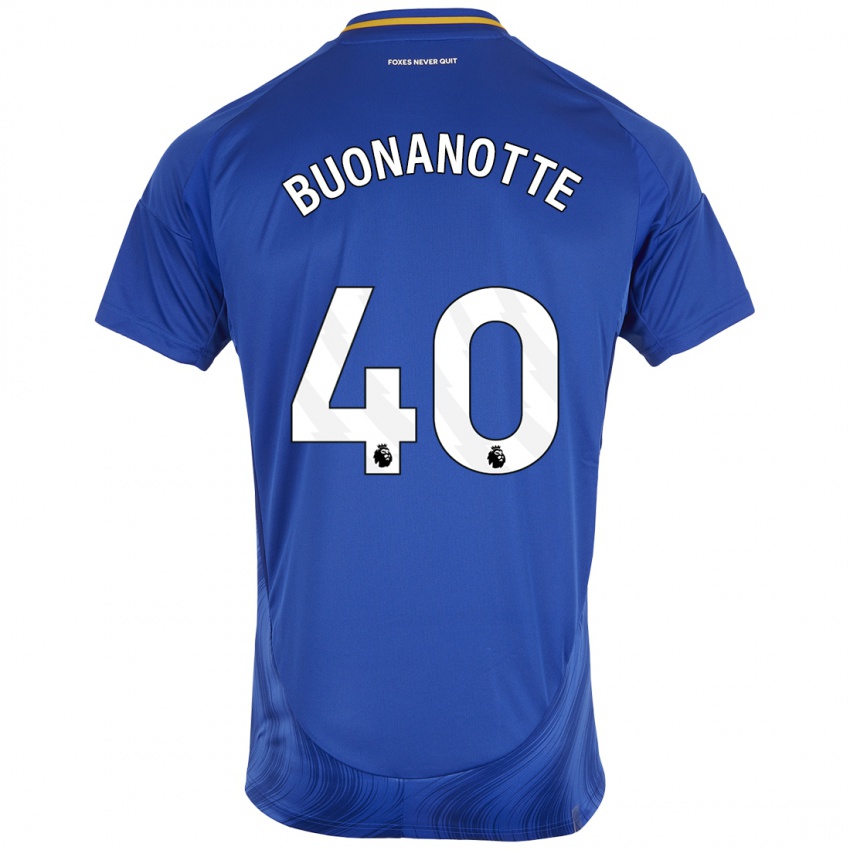 Enfant Maillot Facundo Buonanotte #40 Bleu Blanc Tenues Domicile 2024/25 T-Shirt Suisse