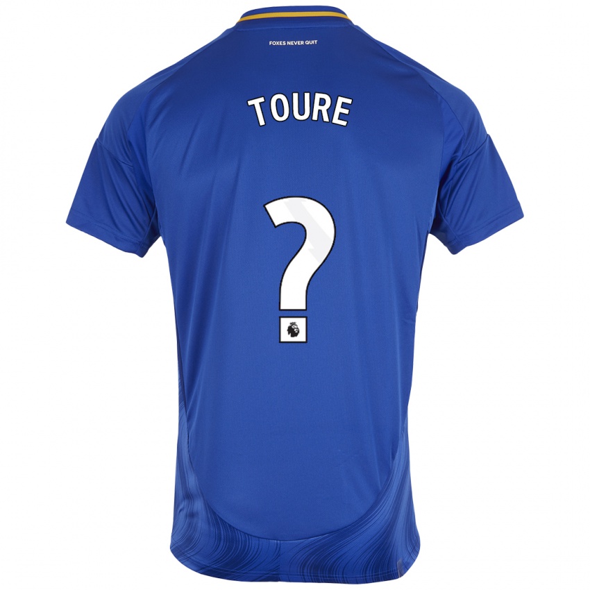 Kinder Yassine Toure #0 Blau Weiß Heimtrikot Trikot 2024/25 T-Shirt Schweiz