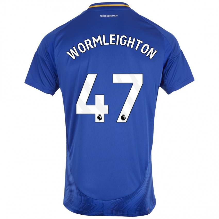 Kinder Joe Wormleighton #47 Blau Weiß Heimtrikot Trikot 2024/25 T-Shirt Schweiz