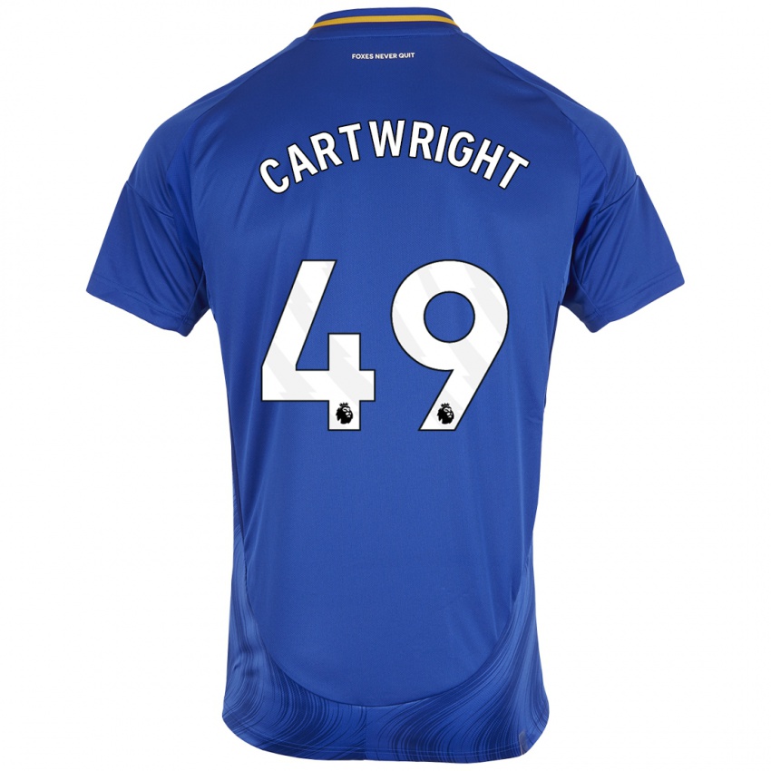 Kinder Henry Cartwright #49 Blau Weiß Heimtrikot Trikot 2024/25 T-Shirt Schweiz