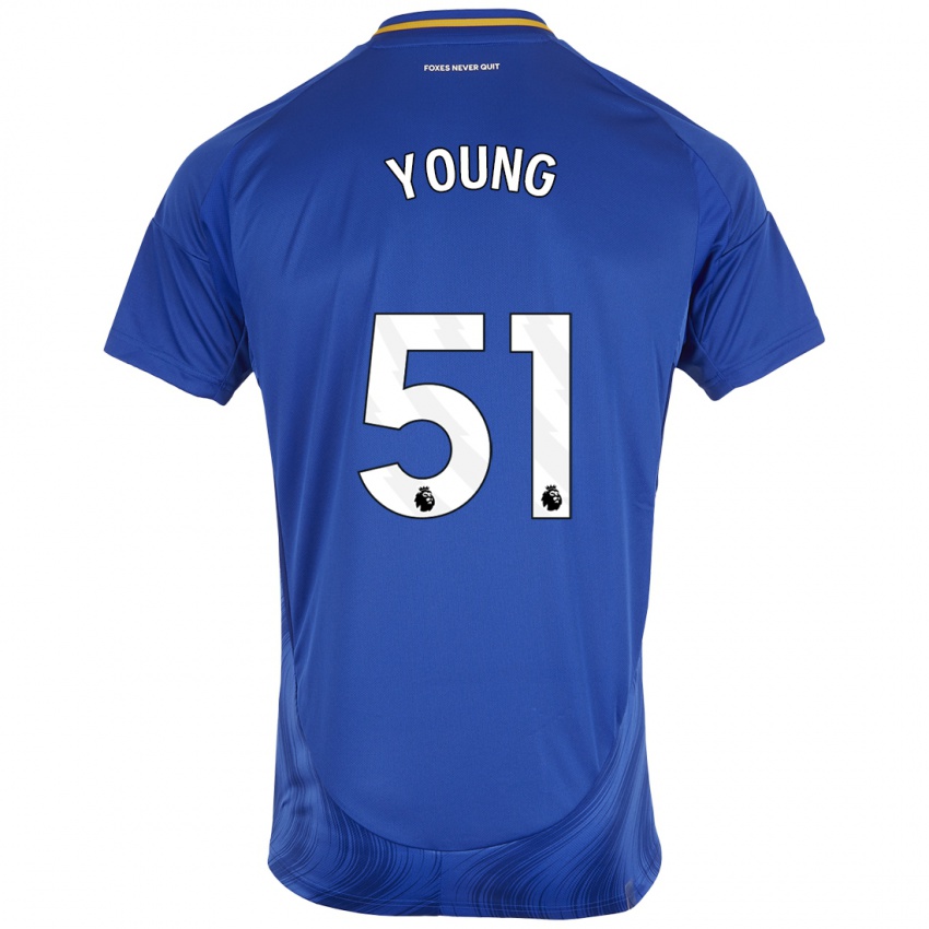 Kinder Brad Young #51 Blau Weiß Heimtrikot Trikot 2024/25 T-Shirt Schweiz