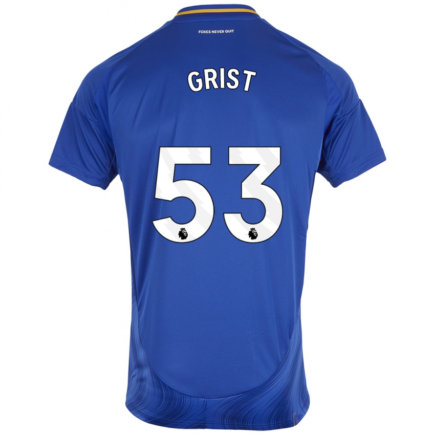 Kinder Ben Grist #53 Blau Weiß Heimtrikot Trikot 2024/25 T-Shirt Schweiz