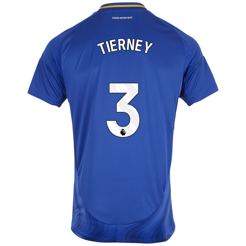 Kinder Sam Tierney #3 Blau Weiß Heimtrikot Trikot 2024/25 T-Shirt Schweiz