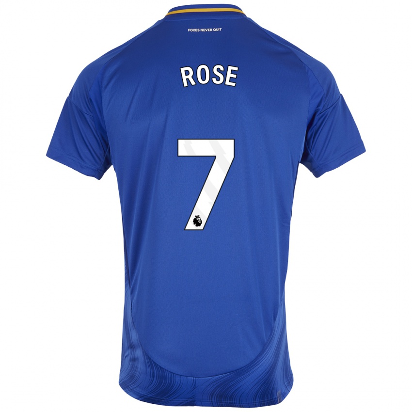 Kinder Deanne Rose #7 Blau Weiß Heimtrikot Trikot 2024/25 T-Shirt Schweiz