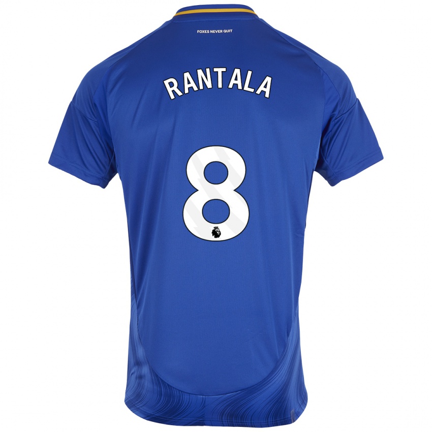 Kinder Jutta Rantala #8 Blau Weiß Heimtrikot Trikot 2024/25 T-Shirt Schweiz