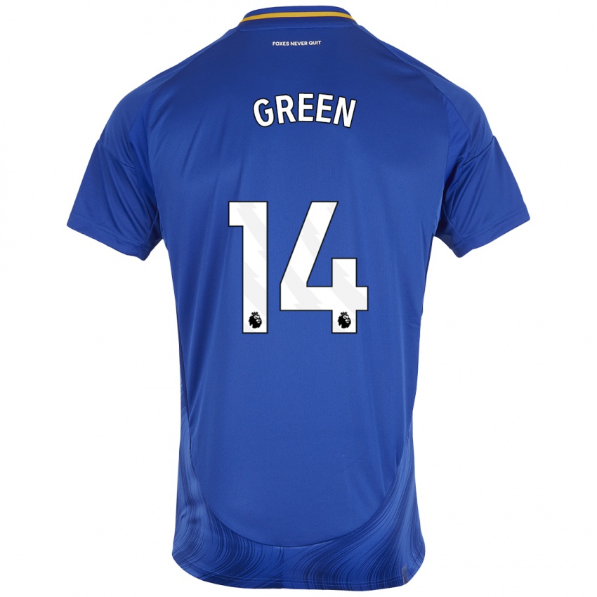 Kinder Josie Green #14 Blau Weiß Heimtrikot Trikot 2024/25 T-Shirt Schweiz