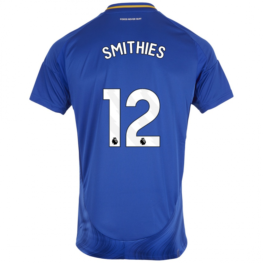 Enfant Maillot Alex Smithies #12 Bleu Blanc Tenues Domicile 2024/25 T-Shirt Suisse