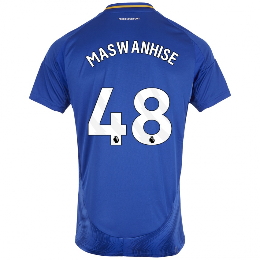 Kinder Tawanda Maswanhise #48 Blau Weiß Heimtrikot Trikot 2024/25 T-Shirt Schweiz